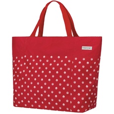 anndora XXL Shopper rot Punkte - Strandtasche 40 Liter Schultertasche Einkaufstasche