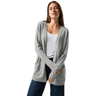 CECIL Damen B253785 Offener Cardigan, Chalk Grey Melange, XS