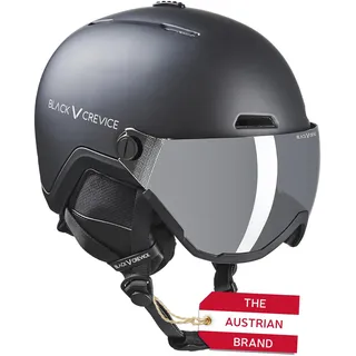 Black Crevice Skihelm Davos mit Visier, schwarz, L (59-61 cm)