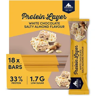 Protein Layer White Chocolate Salty Almond Riegel 18 x 50 g