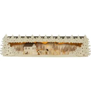 SAICO Original Schwibbogen-Fensterbank »Premium-Line-Lichterbogenerhöhung, Vor dem Waldhaus« mit LED-Stripe, warmweiß, BxHxT: 76,5x19x14,5 cm