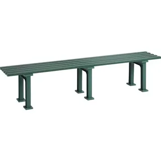 Blome Gartenbank Mono ll, 4-Sitzer, Pflegeleichte Kunststoff, mit 5 Mehrkammerprofilen & 3 Standfüßen, Grün - Grün