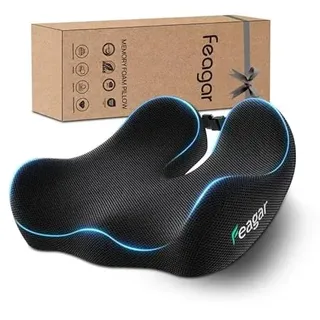 Feagar Ergonomisches Memory-Schaum Sitzkissen Für Bürostuhl Geschenkbox | Orthopädisches Steißbeinkissen Für Ischias-Linderung & Sitzkomfort, Rundum-Halt, Für Auto, Rollstuhl, Flugzeug & Reisen