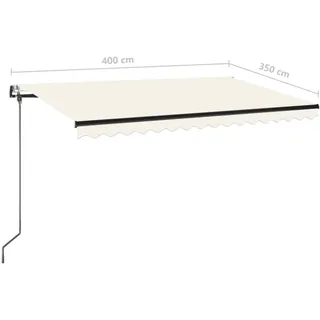 vidaXL Markise Automatisch Einziehbar 400 x 350 cm beige