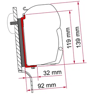 Fiamma F45 Markise Adapter für High Roof Westfalia