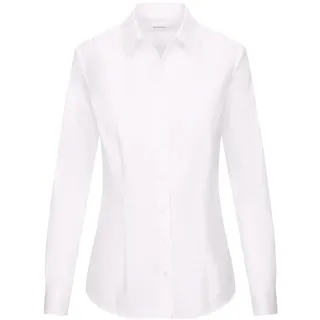 Seidensticker Damen Women Slim Longsleeve Cotton Bluse, Weiß(080645), 44 EU