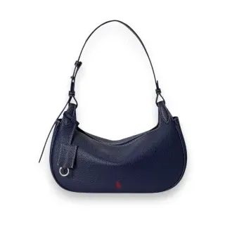 Polo Ralph Lauren für Damen. 428P01440004 Polo Play Schultertasche aus marineblauem Leder (OSFA), Lässig