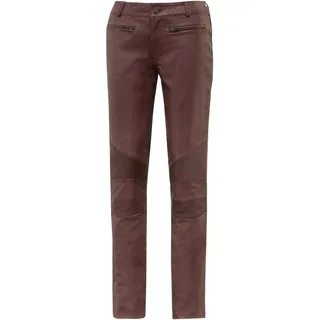 RICANO Bikerhose "Lederhose Donna" Handgefertigt aus echtem Leder, brombeer
