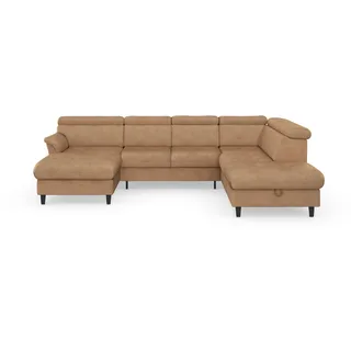 sit&more Wohnlandschaft »Marano U-Form« inklusive Kopfteilverstellung, wahlweise mit Bettfunktion, Bettkasten,
