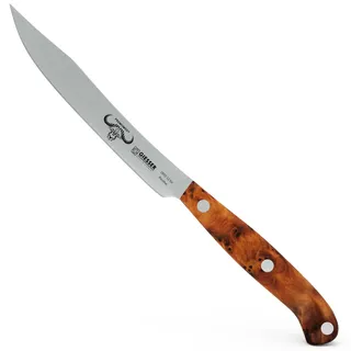 Giesser seit 1776 - Made in Germany - Steakmesser 12 cm Tree of Life, PremiumCut Steak No 1, Thuja, holzgriff, rostfrei, deutsches Grillmesser scharf