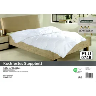 Kochfestes Steppbett 155 cm x 220 cm Übergröße Microfaser Allergiker geeignet