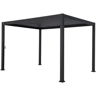 Sorara Mirador Pergola 3 x 4 m inkl. 4 Seitenteile Anthrazit/Schwarz