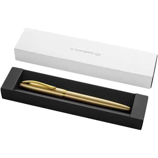 Pelikan Jazz Noble Elegance P36 Gold, eleganter Metall-Patronenfüller, Feder M, im Geschenketui
