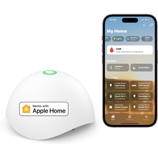 Meross Smart Wassermelder WLAN Wassersensor für HomeKit, Wasseralarm kompatibel mit Apple Home, Alexa und SmartThings drahtloser Flutdetektor IP67, Audio-Alarm für Küche, Badezimmer(extra Hub benötig)