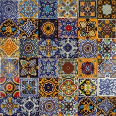 Cerames Mexikanische Keramische Fliesen Colorido - 30 dekorative mexikanische mosaik fliesen für Badezimmer, Küche, Dusche, Treppen, Küchenrückwand | Keramikmosaikfliesen 10,5x10,5 cm