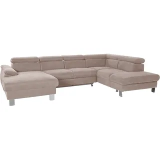 Cotta Wohnlandschaft »Komaris«, U-Form, B: 320 cm« mit Bettfunktion, Bettkasten & Licht,