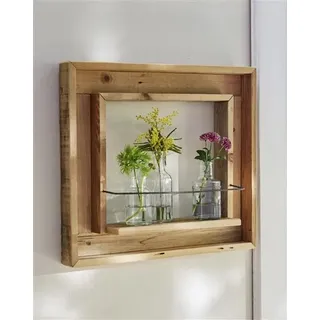 Wandregal "Fenster" aus recyceltem Holz, Fensterrahmen, Wanddeko, Blumenregal, Dekoregal, Blumenständer, Hängeregal