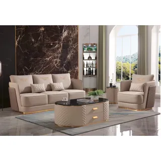 Sofagarnitur 3+1 Sitzer Klassische Garnituren Leder Sofas Couchen Polster Sofa