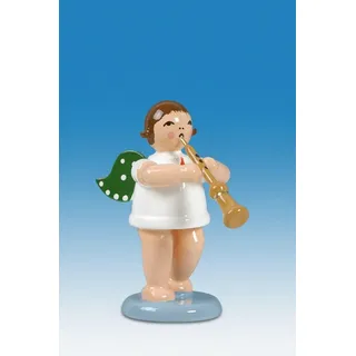 Engelmusikant Engel mit Schalmei ohne Krone Höhe 6 cm NEU Holzengel Erzgebirge
