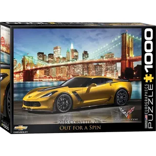 1000 Teile Puzzle - Puzzle - Corvette Z 06 in New York + Puzzle Zubehör