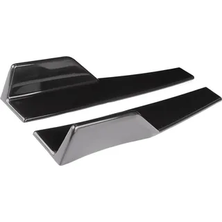 Paar Universal-Seitenschweller, Rocker, Splitter, Winglet, Flügeldiffusor, Karosserie-Set, glänzend schwarz, 17,7 x 3,3 Zoll