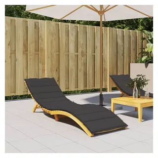 vidaXL Sonnenliegen-Auflage 200 x 70 x 3 cm schwarz 1 St.