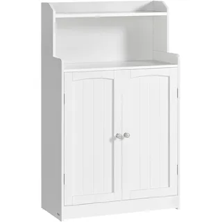 VASAGLE Badezimmerschrank mit 2 Türen 30 x 60 x 100 cm Wolkenweiß