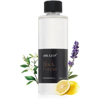 Airkeep Raumduft Nachfüller 200ml –Black Forest– Duftöl für Duftstäbchen Diffuser – Langanhaltender Raumduft – für Bad & Wohnzimmer