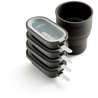 LéKué Creamy Eisform Silikon Set 4 Stück Braun 13 x 6 cm