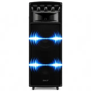 Pyle Audio PylePro PA Lautsprecher 1600W Passiv – 2x12" Subwoofer, 3-Wege Soundsystem mit Tragegriffen, robustes Gehäuse für DJ, Bühne, Heimkino, Events und Partys