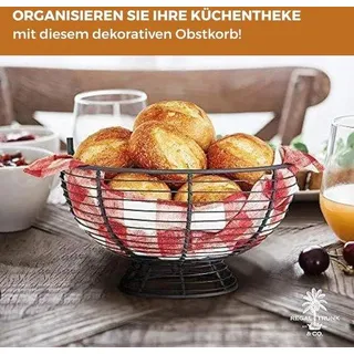 Famanu Obstschale mit Bananenhalter - rustikale französische Design