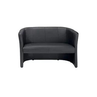 Nowy Styl 2-Sitzer Sofa Club Duo schwarz Kunstleder 129,0 x 63,0 x 77,0 cm, 1 St.
