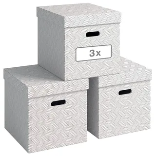 Leitz Aufbewahrungsbox 32 x 31,5 x 29 cm 3-tlg. weiß