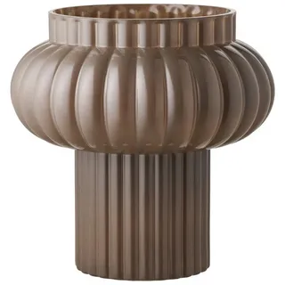 Vase , Braun , Glas , rund , 27.5 cm , Dekoration, Vasen, Glasvasen