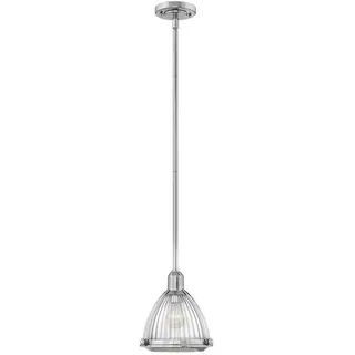 Elstead Lighting Hängeleuchte , Nickelfarben , Metall, Glas , 46.6 cm , Grüner Punkt, RoHS , höhenverstellbar , Lampen & Leuchten, Leuchtenserien