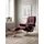Relaxsessel Mayfair Leder 92 x 103 x 79 cm Rot mit Hocker