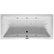 RIHO Lugo Rechteck-Badewanne, Version links, mit Bliss-System, Einbau, 2-Sitzer, weiß, B13, Ausführung: 170x75x47cm, Nutzinhalt: 170 Liter