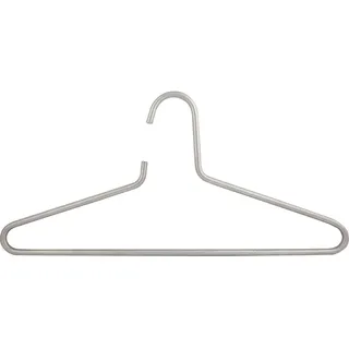 Pohl Metallbügel Petet starr - Kleiderbügel Metall mit Hosensteg - 2in1 Kleiderbügel und Hosenbügel, Edelstahl unbehandelt