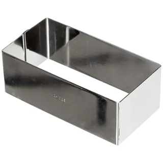 Ibili 722712 Speisering rechteckig Edelstahl,12x6x4,5 cm, Silber
