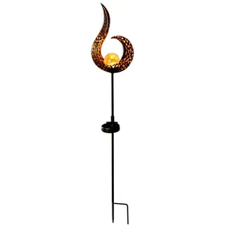 GLOBO Solarleuchte Glas 6,5x90x16,5 cm mit Schalter gelb