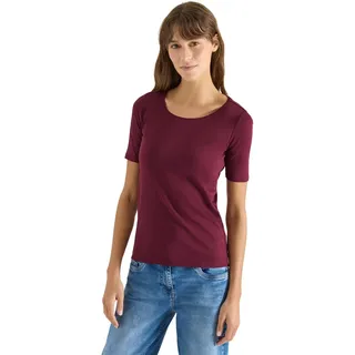 Damen Basic T-Shirt mit Rundhals in Unifarbe