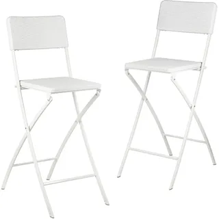 Relaxdays Barhocker klappbar 44 x 115 x 63 cm Weiß