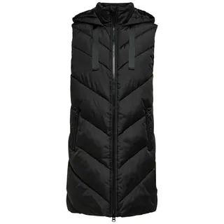 Jdy Steppweste Jdyskylar Padded Hood Waistcoat Jacke, Black 2, XL