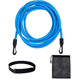 Schwimmgurt für Pool,3 Meter Schwimmtrainer Gürtel,Schwimmwiderstand Gürtel,Schwimmhilfe Gurtel,Schwimmgurt Schwimmtrainer,Schwimmgürtel für Pool Erwachsene,für Widerstandstraining,Schwimm,Blau