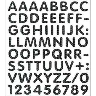 Quattroerre 895 Buchstaben-Set, selbstklebend, Carbon
