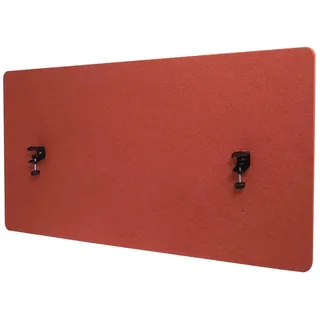 MCW Akustik-Tischtrennwand MCW-G75, Büro-Sichtschutz Schreibtisch Pinnwand, doppelwandig Stoff/Textil ~ 60x120cm braun