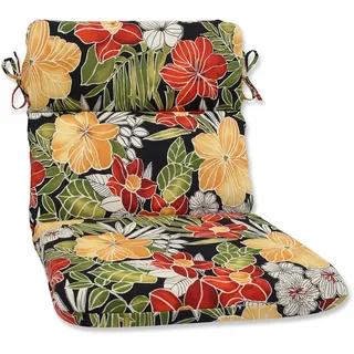 Pillow Perfect Kissen Perfekte Outdoor Clemens Abgerundete Ecken Sitzkissen, Noir