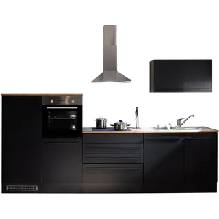BASIC by Balculina Küchenzeile Jazz 320 cm Schwarz