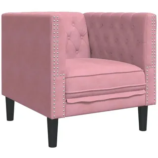 vidaXL Chesterfield-Sessel Rosa Samt - Rosa