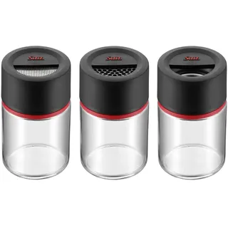 Silit Storio Gewürzstreuer 9,8 cm Schwarz/Transparent unbefüllt